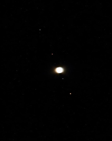 Jupiter with its Four Galilean Moons (Europa, Io, Ganymede, and Callisto)